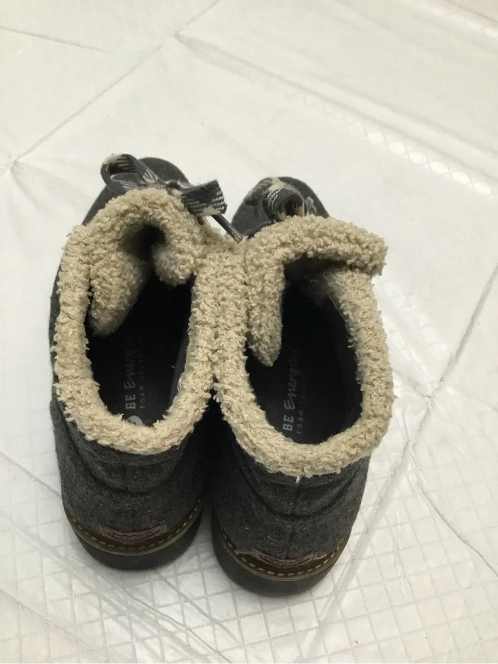 Women’s‎ Gray Wool Winter Boots with Sherpa Collar